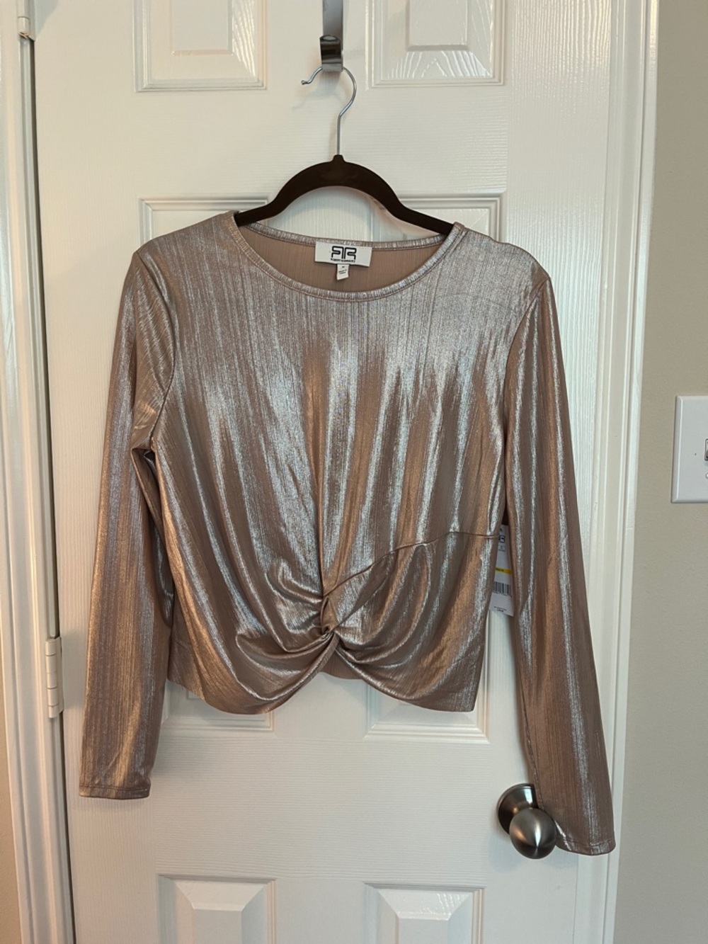 NWT Robert Rodriquez Foil Metallic Top - Picture 2 of 8